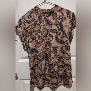 Paisley‎ Print Boho Women's Top Size XL